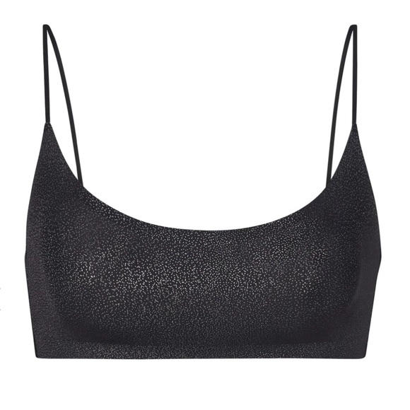 SKIMS Other - Skims XS NAKED SHINE SCOOP BRALETTE Onyx Black NWT